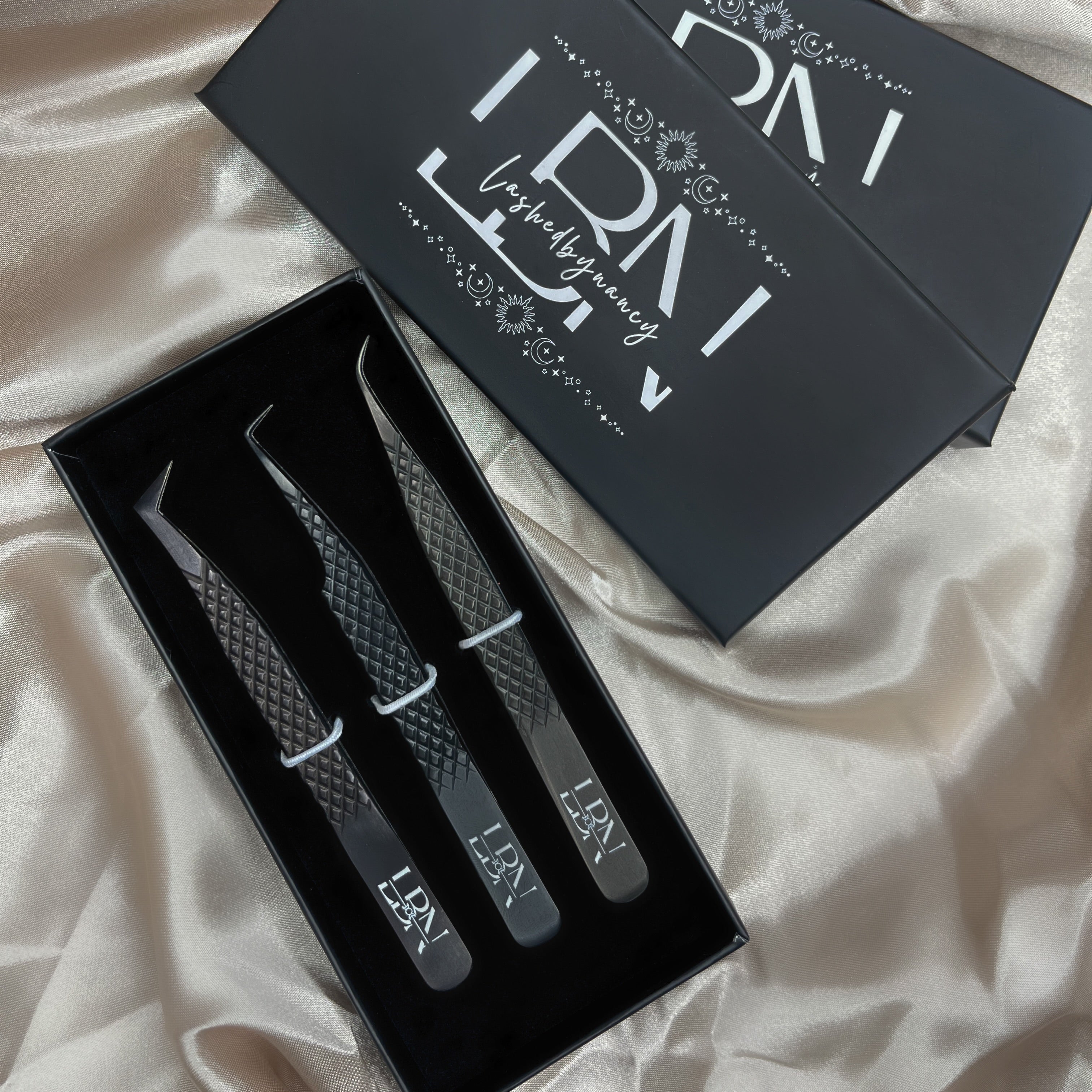 Charcoal Black Tweezer Bundle